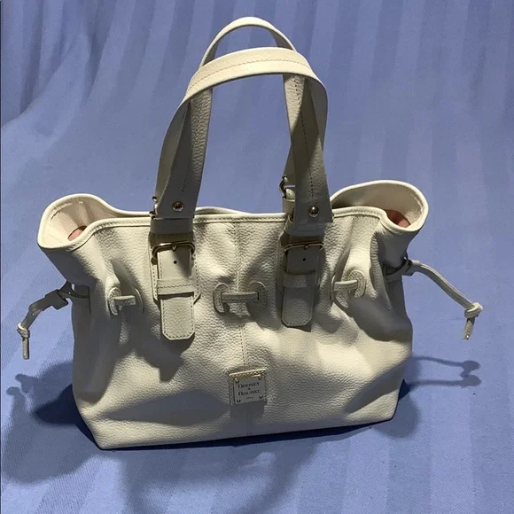Dooney & Bourke White Leather Tote - Picture 3 of 10